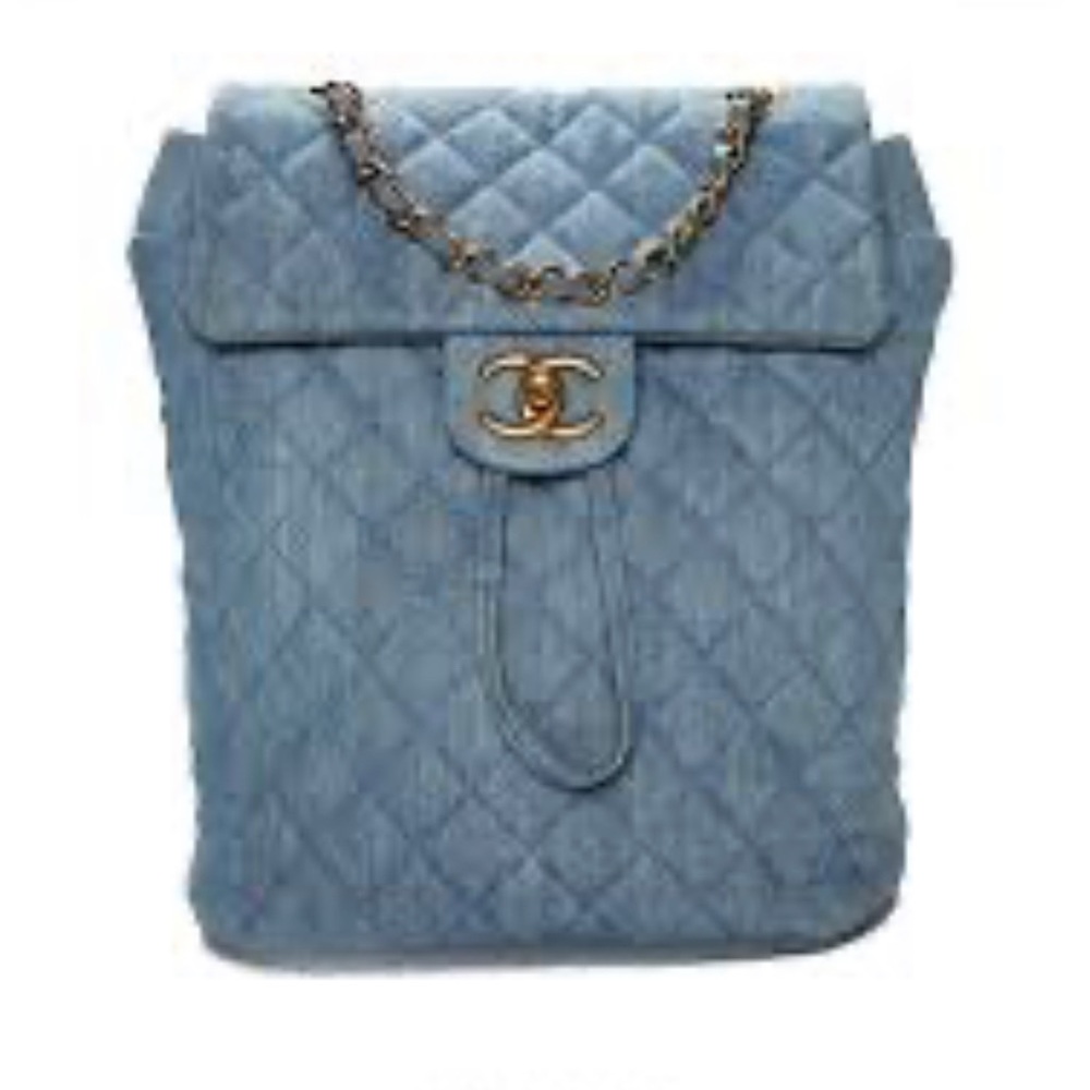 Chanel denim washed small backpack
